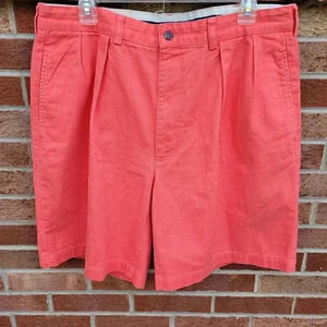 Polo Ralph Lauren Chino Pleated Shorts Men's Size 36 Salmon Pink 100% Cotton